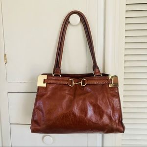 Antonio Melani • Brown Leather Shoulder Bag